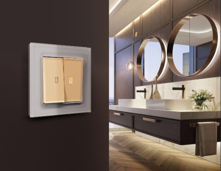 Рамка двухместная Ambrella Volt Platos AF330502