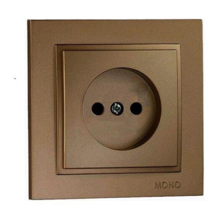 Розетка без земли Mono Electric Despina 16А 250В бронза 102-232322-116