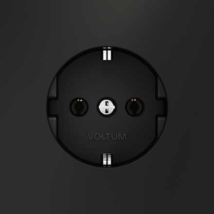 Розетка Voltum S70 VLS040108 (черный матовый)