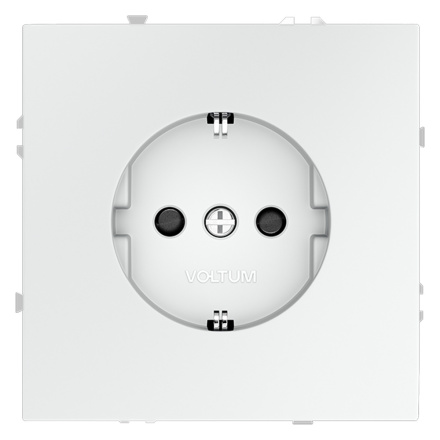 Розетка со шторками Voltum S70 VLS040202 (белый матовый)