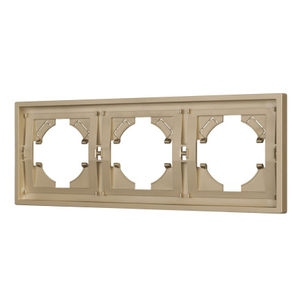 Рамка пластиковая на 3 поста Arlight FRM-TENDO-SFPL-3-GD 054651