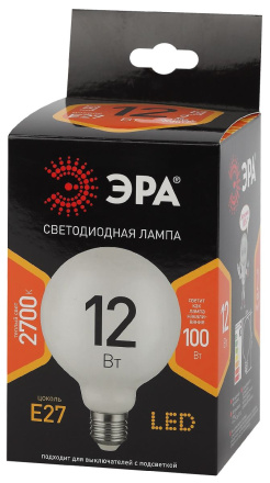 Лампа светодиодная Эра E27 12W 2700K F-LED G95-12w-827-E27 OPAL Б0047036