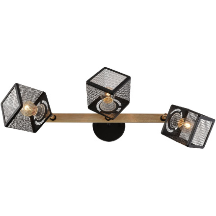 Спот Reluce 01591-3.3-03B BK+FGD+WOOD