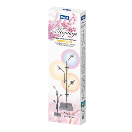 Торшер Uniel ULM-T640 3x2W/3000K CHROME MULTICOLOR UL-00012152