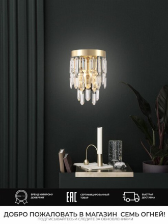 Настенный светильник Lumien Hall Dzhokin LH0059/2W-GD-CL