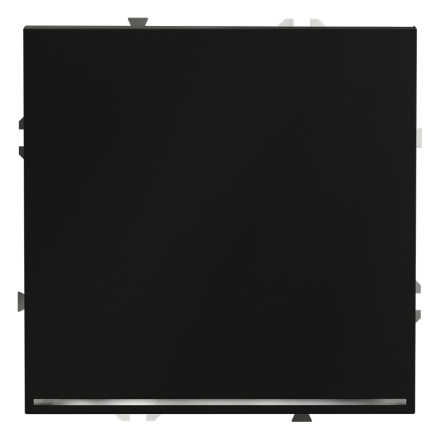 Выключатель одноклавишный с подсветкой Voltum S70 VLS010208 (черный матовый)