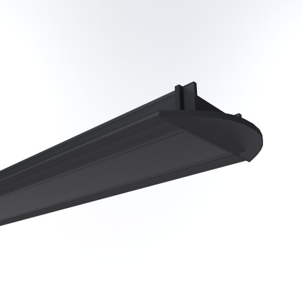 Профиль встраиваемый Apeyron ширина ленты до 10мм (рассеиватель, заглушки - 2шт) 08-02-Ч