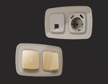 Рамка четырехместная Ambrella Volt Radian OF350604