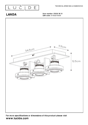 Спот Lucide Landa 17906/16/31