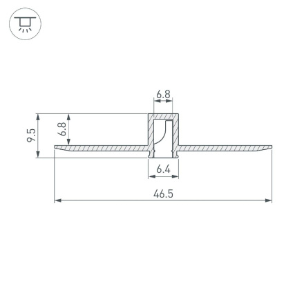 Алюминиевый профиль Arlight LINIA7-FANTOM-2000 ANOD 052377