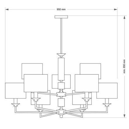 Подвесная люстра Kutek Mood Artu ART-ZW-12+6+3 (ZM)