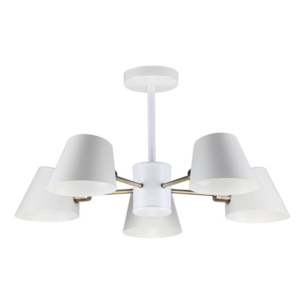 Люстра на штанге IMEX MD.9130-5-S WH+AB