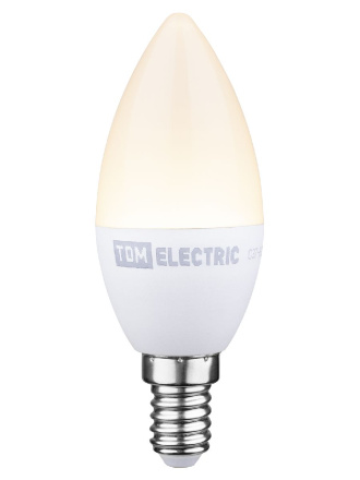 Лампа светодиодная диммируемая TDM Electric Е14 6W 3000K прозрачная SQ0340-0199