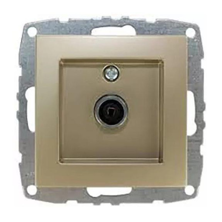 Розетка TV концевая с экраном Mono Electric Despina-Larissa титан 500-002205-138