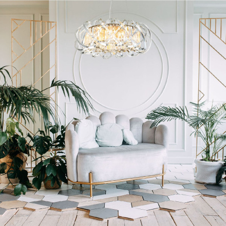 Подвесная люстра Indigo Braccia 12007/6P Gold V000398