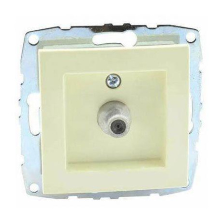 Розетка TV концевая с экраном Mono Electric Despina-Larissa крем 500-001705-138