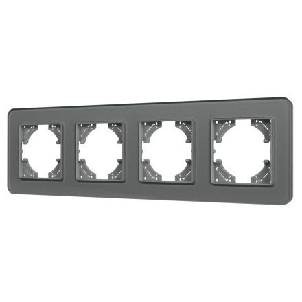 Рамка на 4 поста стеклянная Arlight FRM-OMALI-GS-4-GR 049702