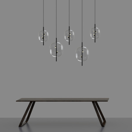 Подвесной светильник Delight Collection 10018P/1 black/clear