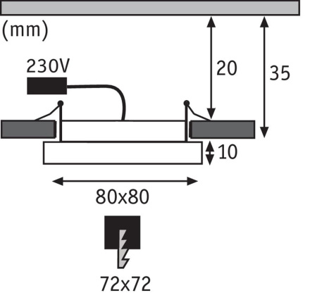 Встраиваемый светодиодный светильник Paulmann Panel Areo 92954