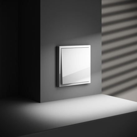 Проходной переключатель одноклавишный Voltum S70 VLS010301 (белый глянцевый)