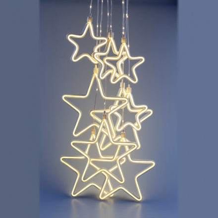 Светодиодная гирлянда занавес ЭРА Неоновые звезды ЕGNIG Б0051877