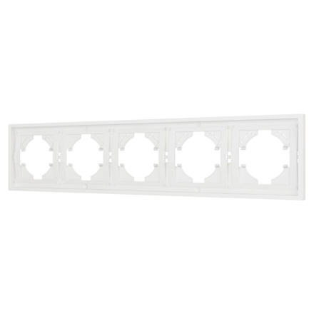 Рамка пластиковая на 5 постов Arlight FRM-TENDO-SFPL-5-WH 054660