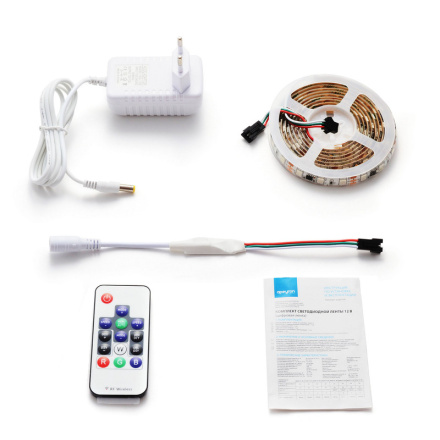 Комплект цифровой светодиодной ленты Apeyron 12В 5050 14,4Вт/м RGB 2м IP65 84ЦЛ