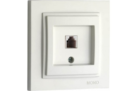 Розетка телефонная Rj45 Cat3 Mono Electric Despina жемчуг 102-252505-124