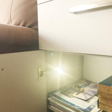 Мебельный светильник Apeyron накладка на петлю SMD3528 12В 0,3Вт 12-167