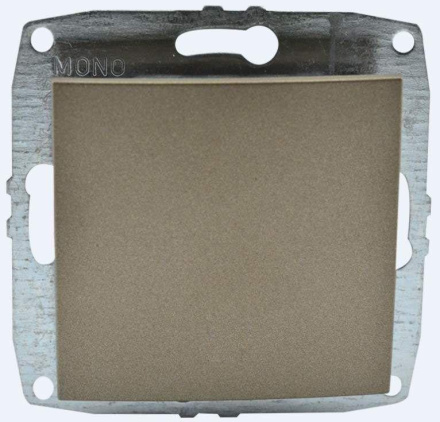 Выключатель одноклавишный Mono Electric Despina-Larissa 10А 250В бронза 500-002325-100