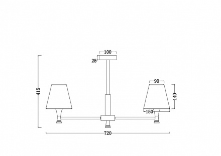 Люстра на штанге Freya Perfetto FR5098PL-05BBS