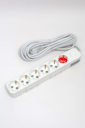 Удлинитель с/з 6вх с защитными шторками ELBI Myra 527-010205-621