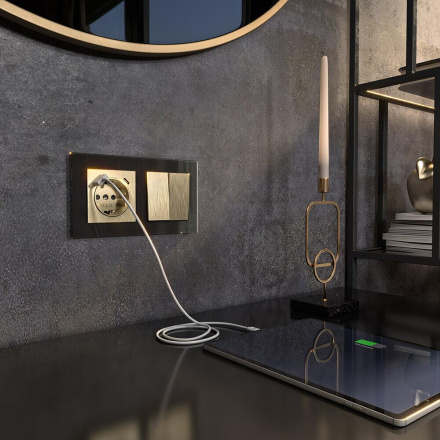 Розетка Werkel с быстрой зарядкой USB Type A+С белая W1171710 4690389176463