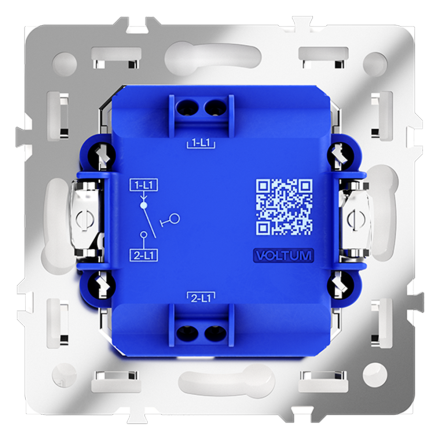 Выключатель одноклавишный Voltum S70 VLS010101 (белый глянцевый)