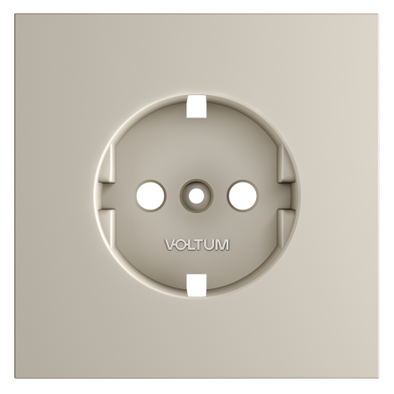 Накладка для розетки с заземлением Voltum S70 (кашемир) VLS000603