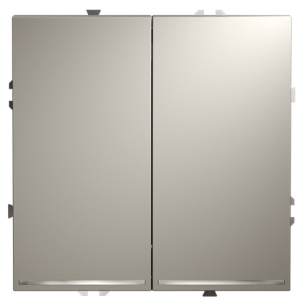 Выключатель двухклавишный с подсветкой Voltum S70 VLS020203 (кашемир)