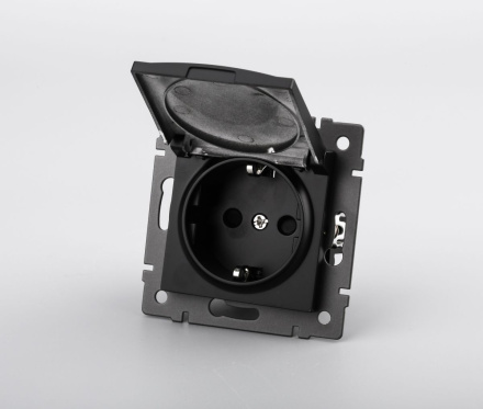 Механизм розетки влагозащищённый Arlight SCT-MCP-PL-BK-V (250V, 16A) 049835