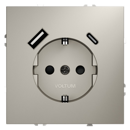 Розетка с USB, A+C Voltum S70 VLS040503 (кашемир)