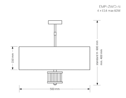 Люстра на штанге Kutek Mood Empoli EMP-ZWD-4(Z)