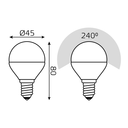 Лампа светодиодная Gauss Basic E14 5,5W 4100K 10531252T