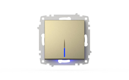 Выключатель одноклавишный с подсветкой ELBI Zena Vega 609-011400-201