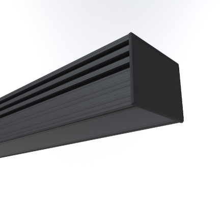 Профиль П-образный накладной Apeyron ширина ленты до 10мм (рассеиватель, заглушки - 2шт) 08-10-Ч