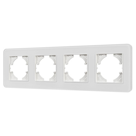 Рамка на 4 поста стеклянная Arlight FRM-OMALI-SFGS-4-WH 049716