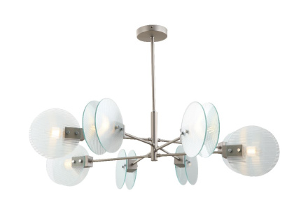 Люстра на штанге iLamp Panorama 15598-8 SN+CL