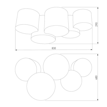 Потолочный светильник TK Lighting Mona 3447 Mona Black/Gold