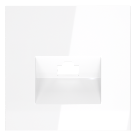 Накладка для розетки компьютерной RJ45 кат.6 Voltum S70 (белый глянцевый) VLS001301