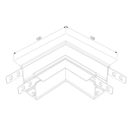Коннектор угловой внутренний для встраиваемого шинопровода Elektrostandard Slim Magnetic 4690389178986