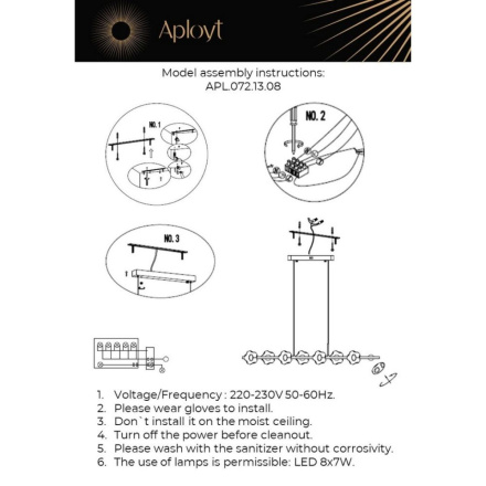 Подвесная люстра Aployt Klarissa APL.072.13.08
