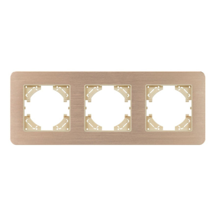 Рамка на 3 поста алюминиевая Arlight FRM-AKIRY-AL-3-GD 049730