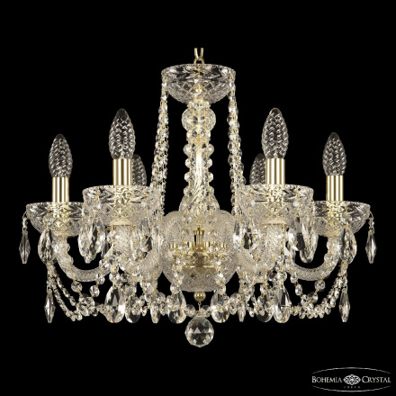 Подвесная люстра Bohemia Ivele Crystal 5402/6/165 G Clear/M-1F